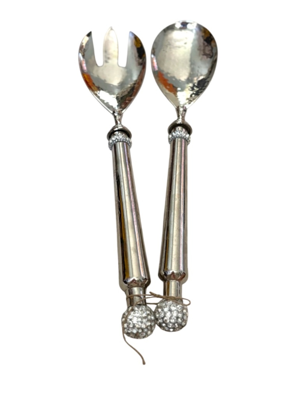 SALAD SERVING SET➕Glam Rhinestone Embellished Utensils
